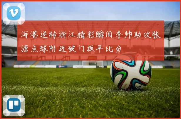 海港逆转浙江精彩瞬间李帅助攻张源点球附近破门扳平比分